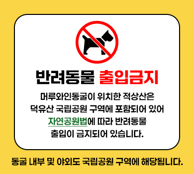 반려동물 출입금지